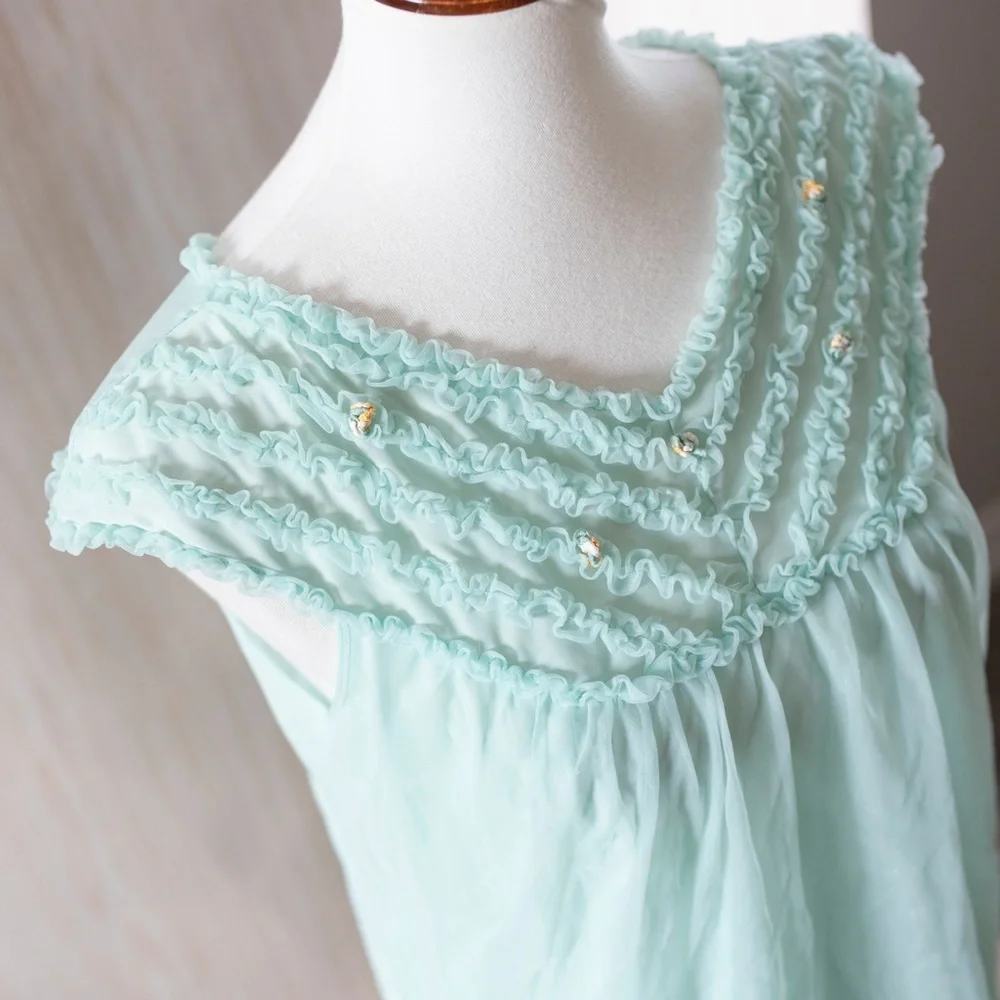 Vintage Teal Nighty - Picture 4 of 14